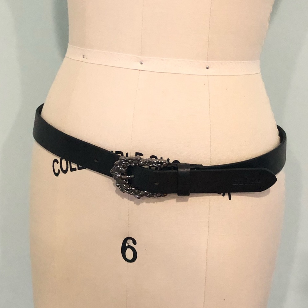 NWT Hugo Boss Orange Gunmetal Baroque Buckle belt - Picture 2 of 10
